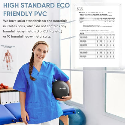 APEXUP Yoga Ball Exercise Ball Anti Slip Heavy Duty for Fitness, Balance & Core Workout