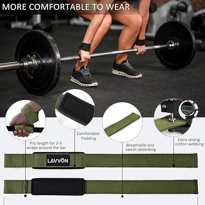 Barbell Pad Set for Hip Thrust 10Pcs- Squat Pad for Barbell Lunges & Bar Padding - Bench Press Standard Weight Bar Pad - with Ankle Straps, Wrist Straps for Weightlifting, 3 Lifting Strap