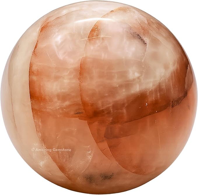 Amazing Gemstone Red Hematoid Quartz Crystal Ball with Stand - 2 Inches Crystal Sphere Meditation Balls for Witchcraft and Decorative Balls