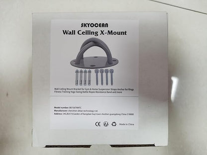 Wall Ceiling Mount Bracket for Gym & Home Suspension Straps Anchor for Olympic Rings Fitness Training Yoga Swing Battle Ropes Resistance Band & Boxing Equipment