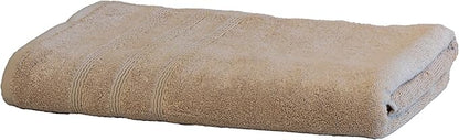 Mosobam Luxury Turkish Bath Towels 30X58 Light Taupe 700 GSM Bamboo Viscose & Aegean Turkish Combed Cotton