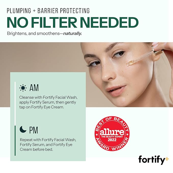 Fortify+ Natural Bacteria Fighting Skincare - Facial Serum - Moisturizing & Rejuvenating | Protects & Revives | Clean Beauty | Made in Korea - 50ML