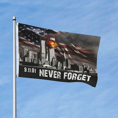 911 Never Forget Flag Memorial day Flags for outside 3x5 Ft Garden Flag Farmhouse Yard Indoor/Outdoor Decorations Banner Decor Gifts