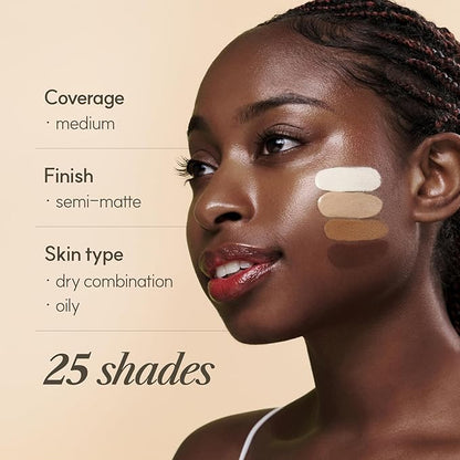 THE FACE SHOP Ink Lasting Liquid Foundation, Full Coverage, 72‑Hour Wear Semi‑Matte Finish, Makeup with Bakuchiol, W130 Warm Beige, 0.84 Fl. Oz.