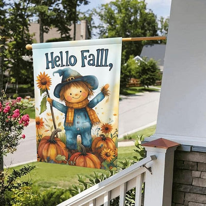 Scarecrow Garden Flag 12x18 In Double Sided Yard Flags Lawn Sign Decor No Flagstand