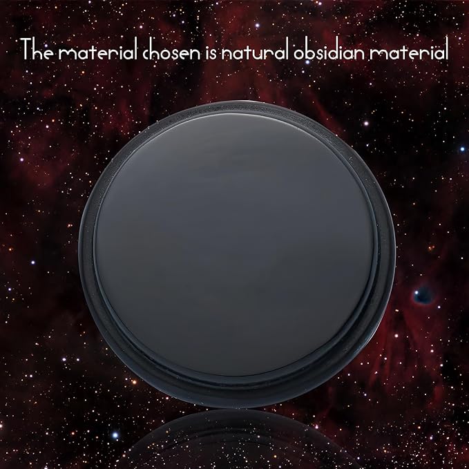 Obsidian Scrying Mirror Natural Obsidian Crystal Witchcraft Supplies,Witch Stuff for Divination Tools,Witchy Gifts,Hoodoo Supplies Handmade
