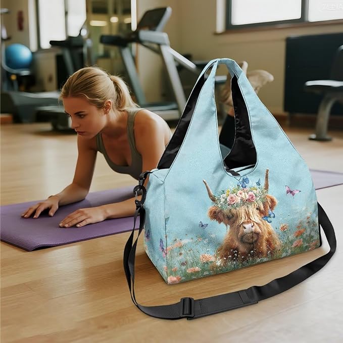 Yoga Mat Bag for Women Men Large Carryall Tote with Adjustable Shoulder Strap for Gym Yoga Travel Pilates Office