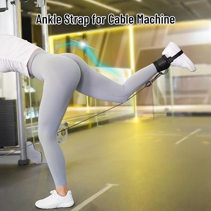 Ankle Straps for Dumbbell and Cable Machine, Monkey Foot Dumbbell Attachment Straps for Gym Trainer and Ankle Straps for Weight Lifting, Leg Extensions for Women and Men