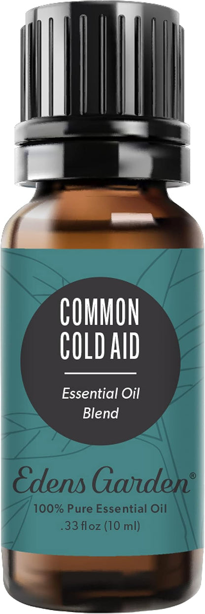 Edens Garden Common Cold Aid Essential Oil Blend- 100% Pure Premium Grade, Undiluted, Natural, Therapeutic, Aromatherapy, The Best for Diffusing, Skin, Humidifiers, Candle 10 ml (.33 fl oz)