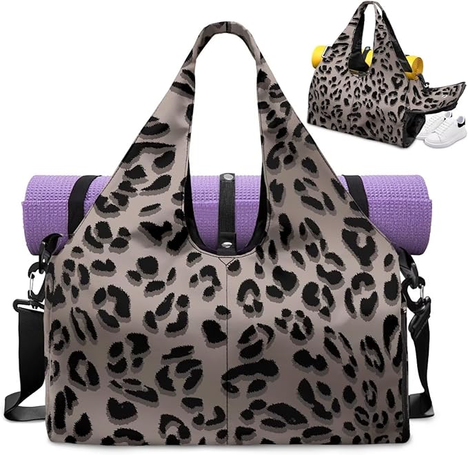 Yoga Mat Bag for Women Men Large Carryall Tote with Adjustable Shoulder Strap for Gym Yoga Travel Pilates Office