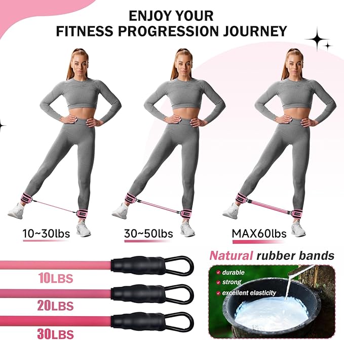 Ankle Resistance Bands,Ankle Weights,Glute & Lower Body Exercises Equipment,Pilates Equipment for Ankle,Workout Sets for Women,Resistance Bands for Working Out,Exercise Bands for Butt Lift