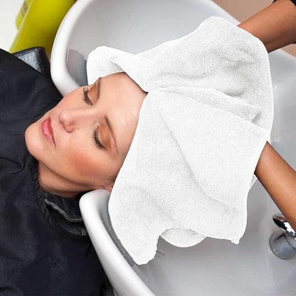 Utopia Towels White Salon Towels, Pack of 72 (Not Bleach Proof, 16 x 27 Inches) Highly Absorbent Towels for Hand, Gym, Beauty, Spa, and Home Hair Care