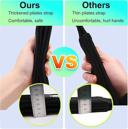 1 Pair Pilates Double Loop Straps for Reformer Fitness D-Ring Straps Handle, Yoga Exercise Accessories for Home Gym Workout