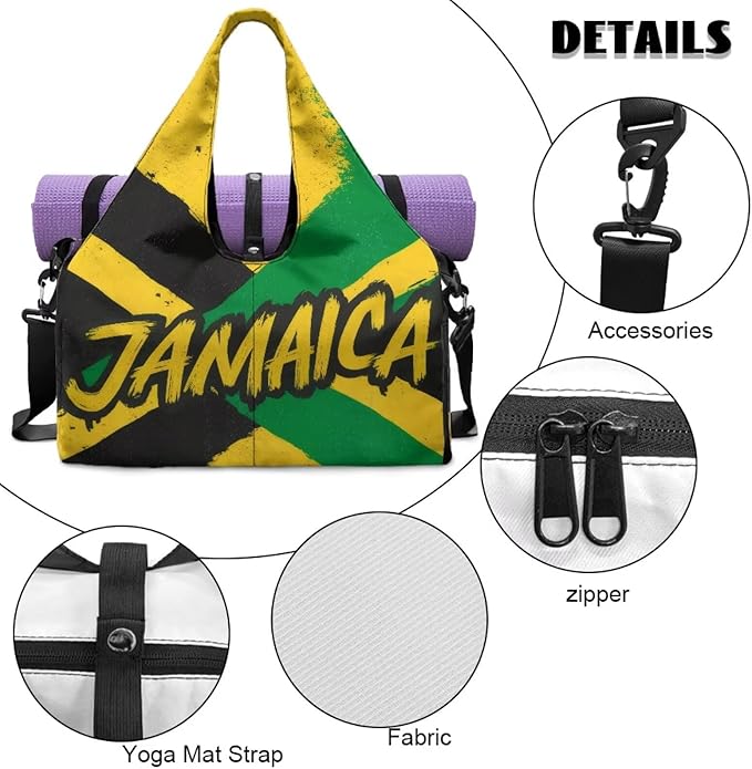Yoga Mat Bag for Women Men Large Carryall Tote with Adjustable Shoulder Strap for Gym Yoga Travel Pilates Office