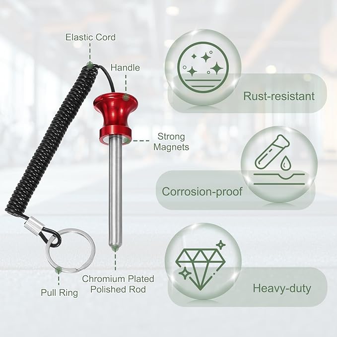 Weight Stack Pin, Weight Gym Pin Strength Training Equipment Replacement with Pull Rope for Home Gym Club