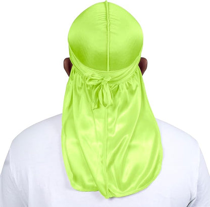 ForceWave 2 Pieces Silky Durag Pack for Men Women Waves, Premium Satin Deluxe Du-rag