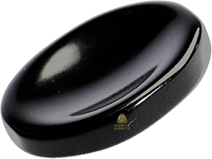 Black Obsidian Worry Stones – Crystal Thumb Worry Stone for Anxiety, Stress – Relaxing and Soothing Balance Stones for Meditation, Stress Relief – Healing Stones and Crystals for Men and Women