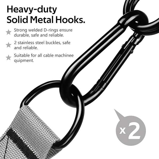 WALITO Exercise Handles, Replacement Cable Machine Attachments for Home Gym Equipment, Pulley System, Pilates, Resistance Bands, Strength Trainer, Heavy Duty Working Out Handles
