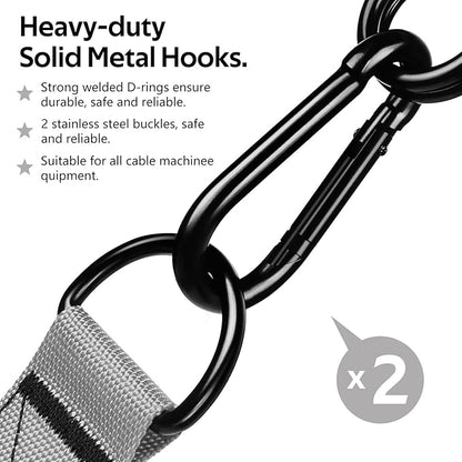 WALITO Exercise Handles, Replacement Cable Machine Attachments for Home Gym Equipment, Pulley System, Pilates, Resistance Bands, Strength Trainer, Heavy Duty Working Out Handles
