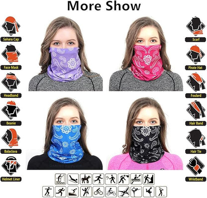 Headband Neck Gaiter Head Wrap Headwear Face Mask Magic Scarf Bandana for Men and Women