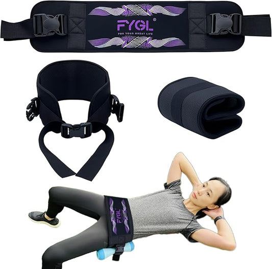 Hip-Thrust-Belt, Foldable Design, Slip-Resistant Padding, Supports 300 lbs, Ideal for Glutes Training with Dumbbells, Kettlebells & Plates, Great for Gym & Home Hip Thrust Workouts