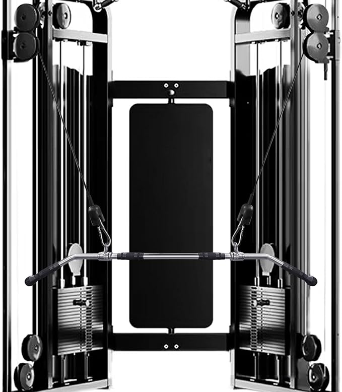48 Inches Lat Pull Down Bar for Cable Machine, Home Gym System Accessories, Strength Training Handle for Tricep, Back