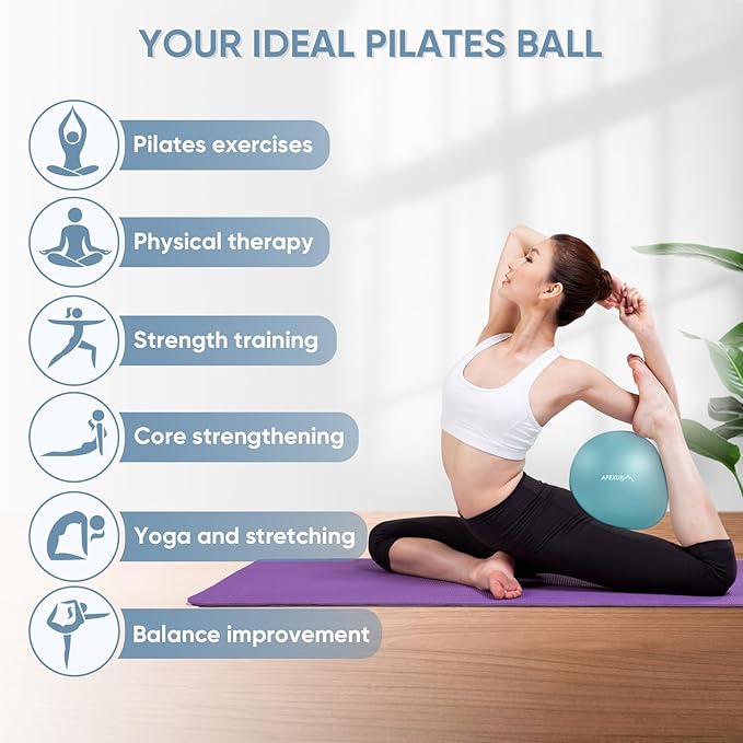 APEXUP Yoga Ball Exercise Ball Anti Slip Heavy Duty for Fitness, Balance & Core Workout