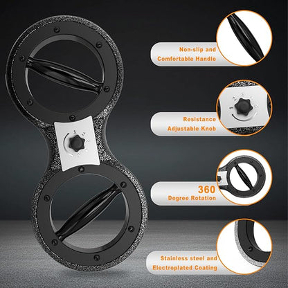 HOTSWEAT Burn Machine, Adjustable Rotator Machine, Arm Workout Equipment wirh 360 Degree Rotation, Arm Exerciser Forearm Strength Trainer for Home Gym