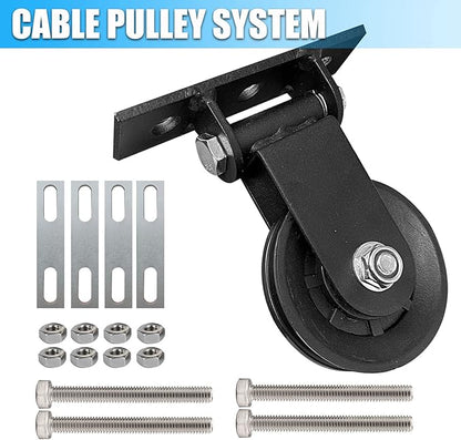 KORIKAHM Power Rack Pulley Attachment, LAT Pulldown Machine - Cable & Weight Dual Pulley System for Home Gym Strength Training, Power Racks