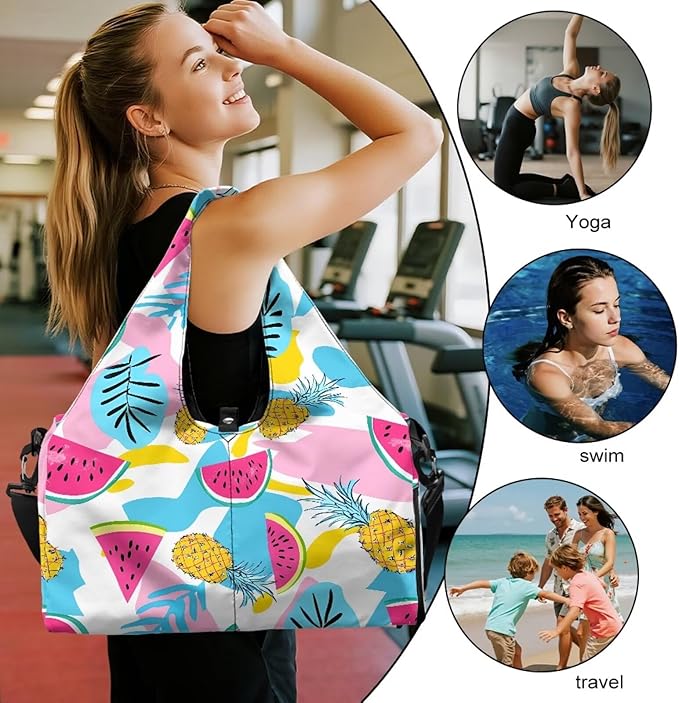 Yoga Mat Bag for Women Men Large Carryall Tote with Adjustable Shoulder Strap for Gym Yoga Travel Pilates Office