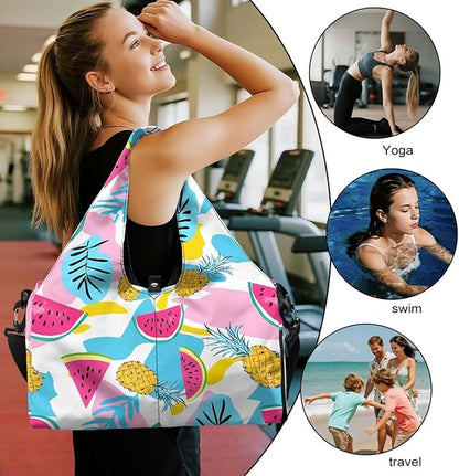 Yoga Mat Bag for Women Men Large Carryall Tote with Adjustable Shoulder Strap for Gym Yoga Travel Pilates Office