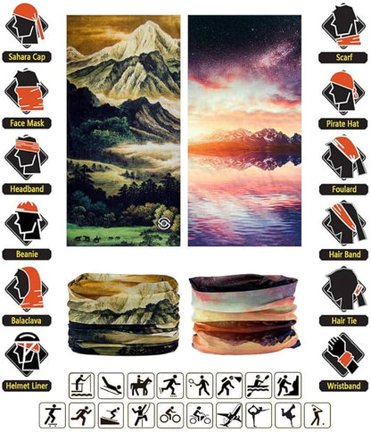 Headband Neck Gaiter Head Wrap Headwear Face Mask Magic Scarf Bandana for Men and Women