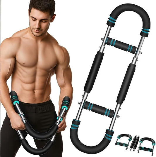 Twister Arm Trainer, 66-110lb Adjustable Forearm Strengthener, Arm & Chest Workout, Home Gym & Portable Equipment, Upper Body Exerciser, Spring Resistance Trainer for Strength Training