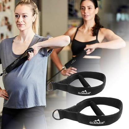 Pilates Double Loop Straps for Pilates Reformer, Fitness Metal D Ring Straps Handle, Pilate Accessories Yoga Wristbands Exercise Straps for Gym Home Workout 2PCS