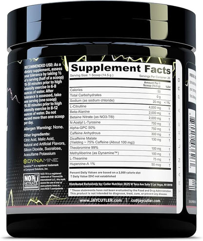 Cutler Nutrition High Stim Pre Workout Powder Prevail Rush Preworkout for Men & Women for Intense Pumps Energy and Focus with Caffeine NO3T Betaine and Dynamine | Pink Lemonade (20 Servings)