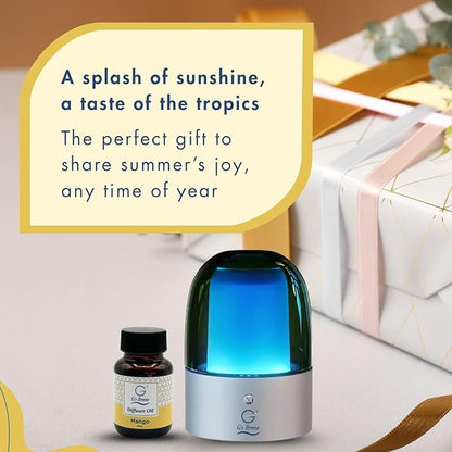 G's Breeze Smart Aroma Diffuser with 60ml Mango Scent Refill – Bluetooth & Wi-Fi App Control, LED Lighting, Adjustable Intensity, Long-Lasting Sweet Tropical Fragrance for Home or Office