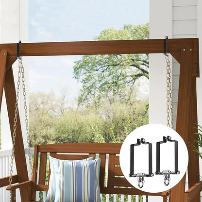 Heavy Duty Swing Hangers Swing Set Accessories for Wooden Sets Snap Hooks Hardware Swing Set Attachments Porch Playground Indoor/Outdoor 660LB Capacity (2 Pcs)