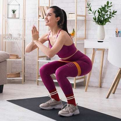 Toes Home Pilates Socks for Women with Non Slip Grippers, Yoga Crew Socks for Barre Hospital Sticky Slipper Socks 4 Pairs