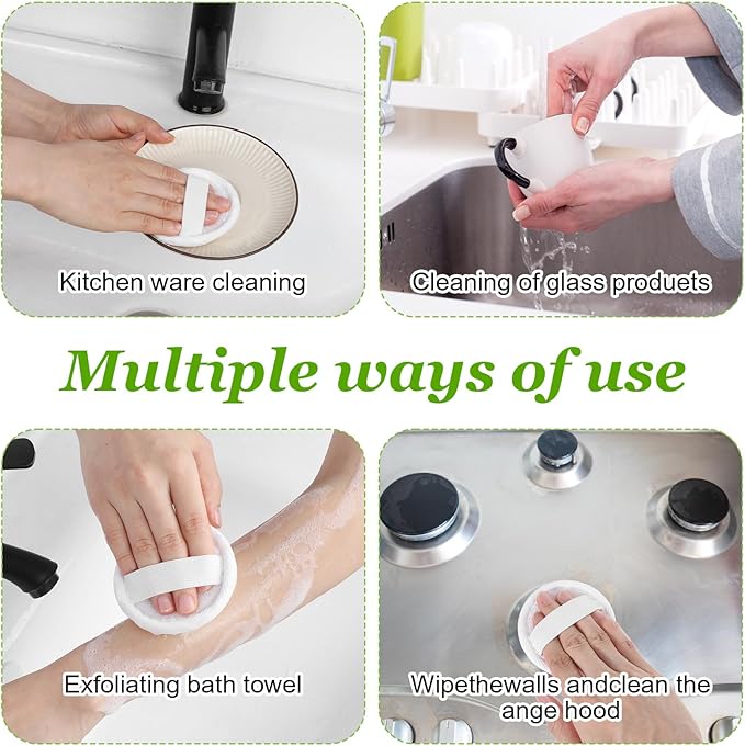 6 Pcs Facial Loofah Pads,Natural Face Loofah for Face and Body, Gentle Exfoliating Loofahs Sponge Pads for Women & Men, Reusable Shower & Bath Skin Care Tool