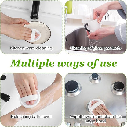 6 Pcs Facial Loofah Pads,Natural Face Loofah for Face and Body, Gentle Exfoliating Loofahs Sponge Pads for Women & Men, Reusable Shower & Bath Skin Care Tool