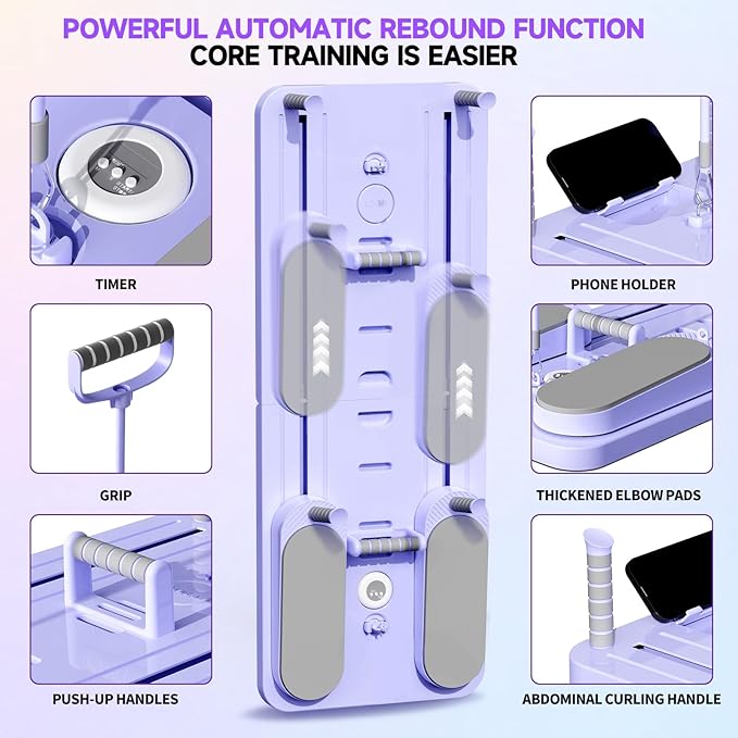 Pilates Board - Versatile Foldable Pilates Reformer Set at Home, Multi-Purpose Sliding Board for Pilates Workouts