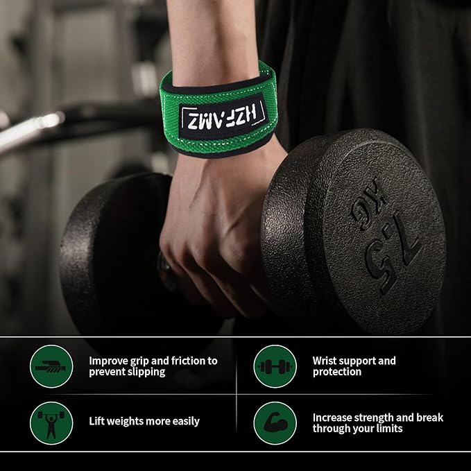 Lifting Straps, Lifting Wrist Straps for Weightlifting, Weightlifting Straps with Padded Neoprene, Gym Straps for Strength Training, Bodybuilding, Weight Lifting Straps for Men and Women