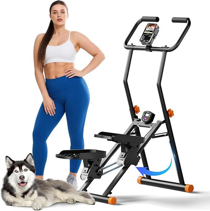 Stair Stepper for Home Gym, 350lbs Vertical Climber Machine with LCD Display, Non-Slip Pedals & 350lb Capacity Compact Folding Cardio Exercise Climber