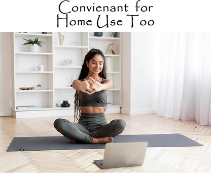 Tatago Hot Yoga Mat Towel Non Slip for Hot Yoga (72 inch) Our Hot Yoga Towel Non Slip Silicone Dabs & Absorbent Microfiber Blend Gives You More Grip As You Drip (Nube Gris-72, Standard - 72")