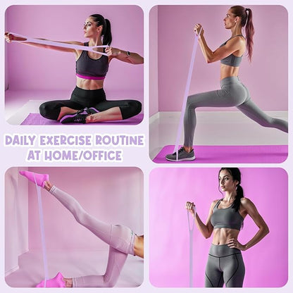 2Pcs Figure 8 Resistance Band, Elastic Bands for Working Out, Stretch Bands Foot, Leg, Hand Stretcher, Arm Exerciser Portable Home Office Elastic Ropes for Yoga Pilates Stretching