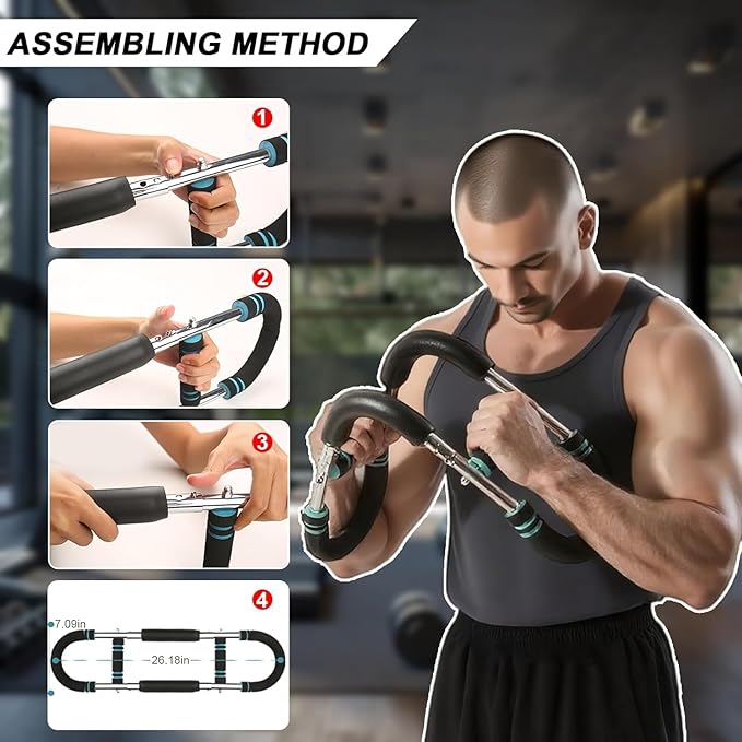 Twister Arm Trainer, Mr Sculpt Chest Trainer Gorilla bar, Pull up bar, 40-100lb Adjustable Chest Workout Equipment, Chest Workout, Forearm Strengthener, Grip Strength Trainer