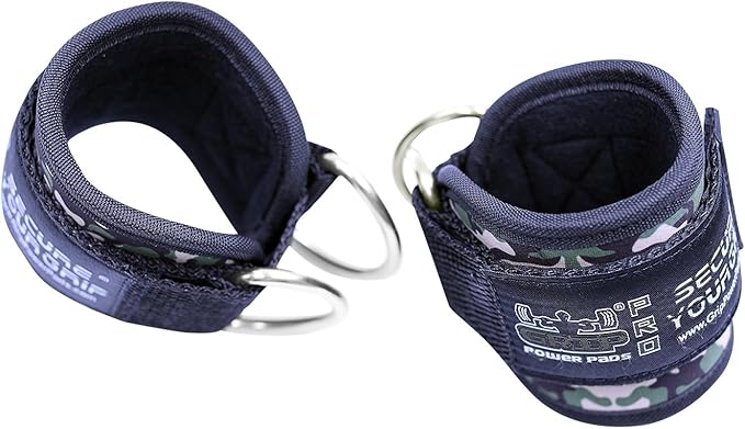 Ankle Straps for Cable Machines Double D-Ring Gym Adjustable Neoprene Premium Cuffs to Enhance Legs Abs & Glutes Kickbacks Workouts Leg Curls Extensions Booty Hip Abductors Exercise for Men & Women