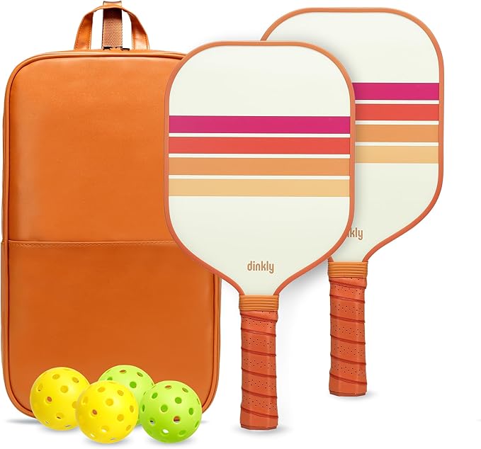 Pickleball Paddles Set of 2/4- USAPA Approved Graphite/Fiberglass Pickleball Racket, 2 Pickleball Rackets, 4 Balls and 1 Portable Carry Bag, Aesthetic Pickle Ball Set for Men Women Beginners