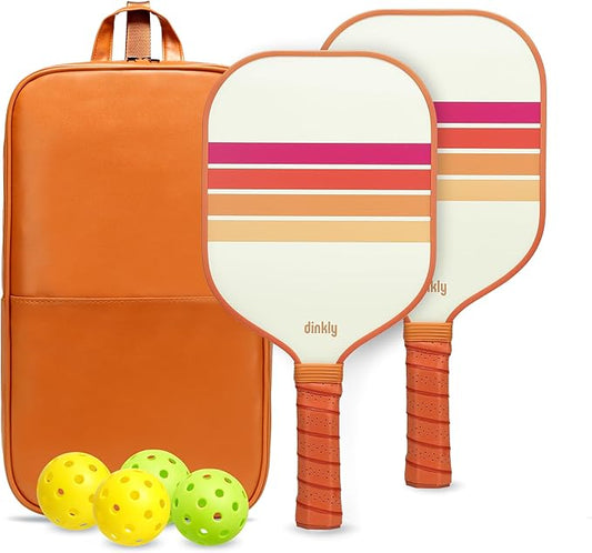 Pickleball Paddles Set of 2/4- USAPA Approved Graphite/Fiberglass Pickleball Racket, 2 Pickleball Rackets, 4 Balls and 1 Portable Carry Bag, Aesthetic Pickle Ball Set for Men Women Beginners