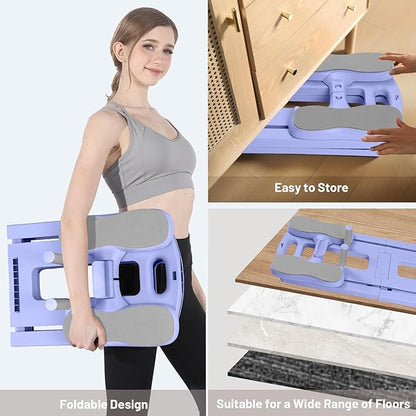 Pilates Board, 2025 Pilates Reformer Set, 5 in 1 Multifunctional Abdominal Board, Portable Ab Core Trainer, Foldable Pilates Reformer Board for Home